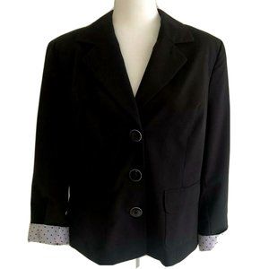 GEORGE Stretch Blazer Black Coat Polka Dot